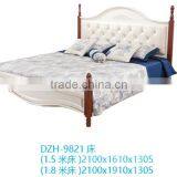 FUTURE Korea's Rural Style Solid Wood White Bed With Fabric for Bedroom Furniture Design thumbnail-2