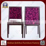 Purple Low Back Imitated Wood Restaurant Chair thumbnail-4