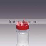 Butterfly Cap With Six Holes Red Cap Pet Round Shape 300ml Clear Spice Jar thumbnail-2