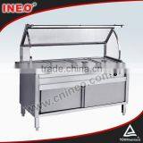 Stainless Steel,Free Standing,4Pan,Electric Glass Food Warmer Display Showcase thumbnail-1