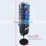 8-tier Rotating Black Metal Magazine Rack thumbnail-1