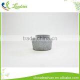 High Quality Popular Special White Outdoor Decoration Small Metal Planter Oval Iron Flower Pot for Home thumbnail-2