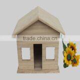 Eco-friendly Small Wood Crafts Wooden Decorated Bird House thumbnail-2