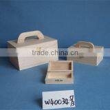 Handmade Feature Lightweight Wood Box With Handle Wooden Christmas Gift Box Wholesale thumbnail-3