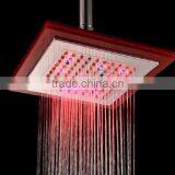 LED Temperature Sensor Color Change 8inch Overhead Shower Rainful Head, ABS 195 LED Flashing Shower Head For Sale thumbnail-4