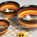 3 Pcs Hand Painted Bowl Set thumbnail-1