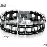 Latest 316L Stainless Steel Bracelet Mens Bike Motorcycle Chain Bracelet thumbnail-6