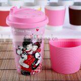 12oz Ceramic Silicone Cup With Lid thumbnail-1