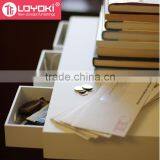 New Design MDF Wood Organizer Wall Decoration Floating Wall Mounted Multipurpose Floating Shelf With 3 Drawers thumbnail-2