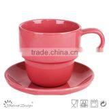 Solid Colour Cup Saucer Cheap High Quality Modern Style for Gift thumbnail-5
