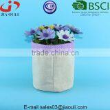 Popular Decorative Fabric Planter Bags Linen Plant Pot Cover With Purple Polka Dots Design thumbnail-5