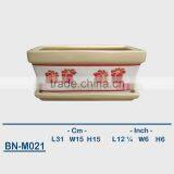 Vietnamese Ceramic Hand Carved Bonsai Mini Flower Pot BN-M021 thumbnail-1