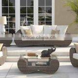Furniture Plastic Wicker Garden Sofa AK1201 thumbnail-3
