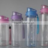 Plastic Transparent Water Bottles with handle line