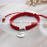Heart Charm Red Cord Handwoven Bracelet Red Luck Friendship Bracelet Best Mother's Day Bracelet Gifts thumbnail-3