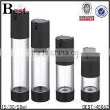 15ml 30ml 50ml Black Plastic Cosmetic Airless Pump Bottle Pet Bottles Cosmetic Airless Pump Bottle thumbnail-1