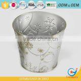 Factory Price Iron and Zinc Homeware Embossing Best Way to Water Plants in Pots Steel Pots Galvanized Flower Pot thumbnail-2