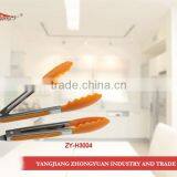 China Manufacture Stainless Steel Handle Nylon Food Clip Kitchen Utensi Food Tongs thumbnail-1