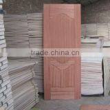 Plywood Molded Natural Sapelli Wood Door Skin 2.5mm Horizantal and Vertical 3 Panels thumbnail-1