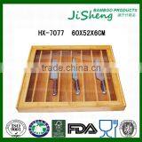 Wholesales Home Storage Bamboo Knife Organizer Box With Clear Cover thumbnail-1