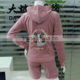 Velvet Tracksuits For Women PINK thumbnail-1