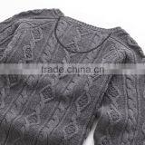 New Arrival Pure Color Cable Crew Neck Knit Sweater , Pullover Sweater thumbnail-6