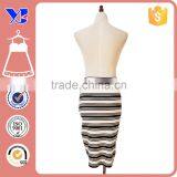 Plus Size Fashion Elegant Casual Slim Bodycon Women Stripe Knitted Wrap Skirt thumbnail-2