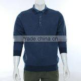 Grey 100%wool Winter Fashion With Long Sweater ,blue Long Sleeve Model Sweater for Men With 1/4 Zipper ,men Sweater 2015 thumbnail-1
