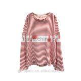 Fashion Custom Stripe Long Sleeve Women Bulk Wholesale t Shirts thumbnail-6
