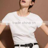 2016 New Fashion Summer Cotton Women Blank O-neck Short Sleeve T Shirts thumbnail-2