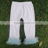Lovely Comfortable Baby Summer Clothes Wholesale Kids Lime Lace Petti Pants With Ruffle for Girls thumbnail-1