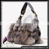 CX-H-48A High Quality Hot Sale Fashion Bags Elegant Genuine Fox Fur Ladies Handbags thumbnail-4