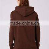 Wholesale Men Pullover Plain Oversized Classic Fit Brushed Cotton Drawstrings Hoodie Brown With Front Pocket thumbnail-2