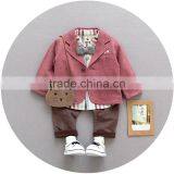 S17749A Boy Clothing Sets Boy Suit Cotton Kids Coats+Shirts+Pants 3pcs Set thumbnail-3