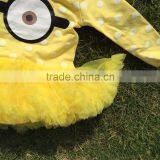 Baby Clothes Minions White Dot Boutique Baby Rompers Yellow Tutu Dress Long-sleeve Girls Matching Necklace and Bow Jump Suits thumbnail-2