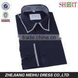 2017 OEM Service Contrast Color Double Collar Wrinkle Free Men Casual Dress Shirt thumbnail-1