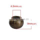 Zinc Based Alloy European Style Large Hole Charm Beads Round Antique Bronze thumbnail-2