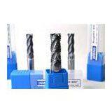 Custom TiAlN Coated Standard Carbide End Mill Cutting Tools , Roughing End Mill HRC55