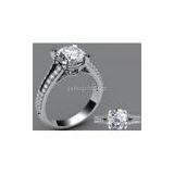 1.75 CT F/VS2 ROUND WHITE PAVE RING thumbnail-1