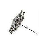 Durable Outdoor Patio Parasol Umbrellas , Green White Stripe For Bar thumbnail-1