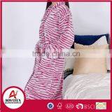 Factory Wholesale Zebra Cut Pattern Flannel Fleece Bathrobe Women Sleepwear thumbnail-2