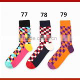 Colorful compression man custom happy socks cotton tube sock factoy
