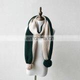 Multicolor or Pure Colour Genuine Rabbit Hair Ball Knitted Wool Scarf thumbnail-5