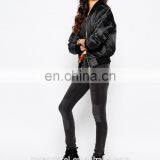 New Fashion Shiny Ribbed Bomber Jacket for Women in Life thumbnail-5