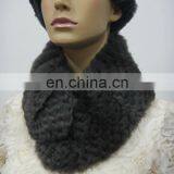 B092# Chinchilla Rabbit Fur Short Scarf, Genuine Chinchilla Rabbit thumbnail-2
