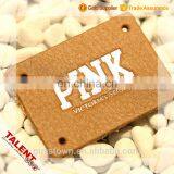 Custom Hot Pressed And Stamping Silver PU Leather Label Patch thumbnail-5