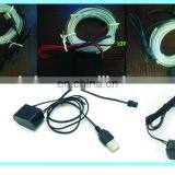 2016 New Car EL WireHigh Quality Colorful 1M EL Wire Tube Rope Battery Powered Flexible Neon Cold Light Car Party Wedding Decor thumbnail-6