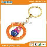 Popular Russian Doll Orange Metal Epoxy Souvenir Custom Keyring thumbnail-1