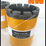 NW casing shoe bit, impregnated diamond core drill bits, exploration drilling, rock coring, geotechnical drilling bits