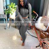 Women Autumn Fashion Wholesale Custom Outfits Fitness Jogging Plus Size Two Piece Set thumbnail-4